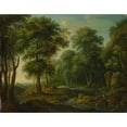 thumbnail image 2 of Philipp Hieronymus Brinckmann 18x15 Gold Ornate Wood Frame and Double Matted Museum Art Print Titled - Clearance at the Skirts of a Forest, 2 of 4