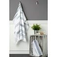 thumbnail image 3 of Sticky Toffee Bath Towel Turkish Towel 100% Cotton, White Towel, Soft Absorbent Terry Backing, 65 in x 35 in, Navy, 3 of 8
