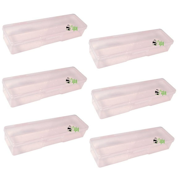 PandaSpa Set of 6 Personal Tool Box for Professional Manicurist Nails Pedicure Small size Pink