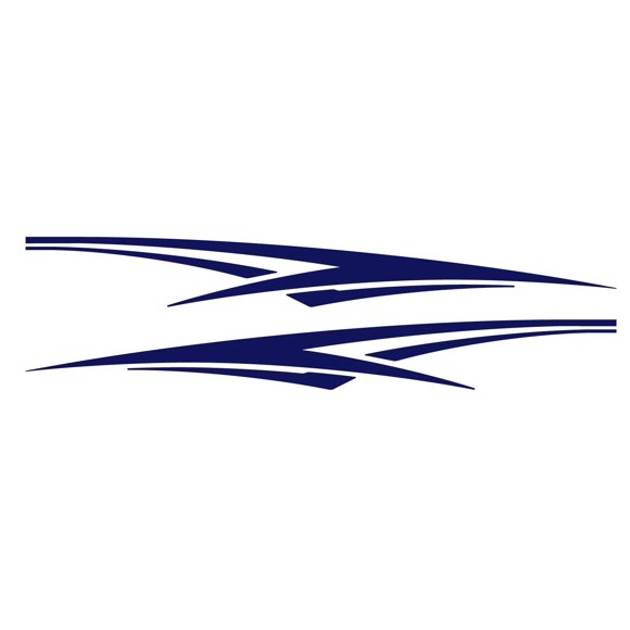 2 RV Trailer Truck Boat Accent Stripe Decals Graphics Color Choice- MGB182 (Dark Blue)