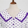thumbnail image 5 of Summer Deals 2024 SMihono Women's Vintage Polka Dot A Line Swing Dresses Casual Short Sleeve Retro 1950s Party Dresses with Belt Purple 8, 5 of 6