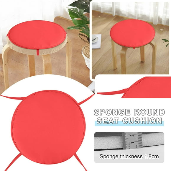 Round Garden Chair Pad Cushion for Outdoor Dining Room Patio Stool Four Ties Ideal Seat Comfort