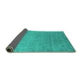 thumbnail image 2 of Ahgly Company Indoor Round Abstract Turquoise Blue Contemporary Area Rugs, 3' Round, 2 of 4