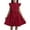 Red, variant on REDARER Girls' Ruffle Sleeve Tiered Dress with Tie Belt Elegant Chiffon A-Line Party Dress,8-9 Years