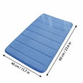 thumbnail image 2 of Bathroom Rug Mat, Absorbent Non-slip, 15.7 x 23.6 Inch Blue Striped Coral Fleece, Have 1 piece, Suitable for Bathroom Shower Floor, 2 of 7