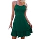 thumbnail image 1 of Vestido liso sin mangas con cuello redondo y cuello redondo de playa informal de verano para mujer Fridja  hjkh5116, 1 of 9