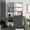 Multicolor, variant on Home Bookcase 2 Piece , 42" Wide. 8 Shelves & Double Door Cabinet. Matte Gray - White. Spacious Shelf Space For Small Items. Particle Board Piece, Cabinet In Board. Compact Offices And