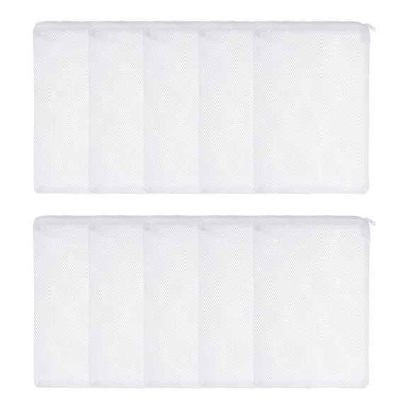 Uxcell Aquarium Filter Media Bags, Fish Tank Fine Mesh Bag with Zipper Reusable Versatile 6 x 4 Inch, (White, 10Pcs), Intended for Fish Tank/Aquarium/Pond/Activated Carbon/Ceramic Rings