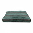 thumbnail image 4 of Tribal Pet House, Hand Drawn Design Geometric Pattern with Sharp Shapes and Stripes, Outdoor & Indoor Portable Dog Kennel with Pillow and Cover, 5 Sizes, Red Blue Teal, by Ambesonne, 4 of 5