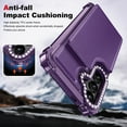thumbnail image 4 of Allytech Wallet Case for Samsung Galaxy S24 with Credit Card Slots, Kickstand Anti-Fall Shockproof Camera Screen Protection Soft TPU Frame Premium PU Leather Magnetic Clasp Case - Purple, 4 of 8
