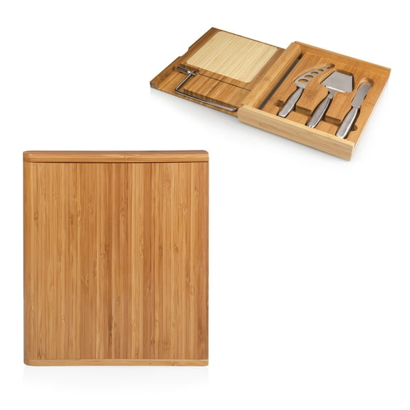 TOSCANA Soirée Cheese Cutting Board & Tools Set with Wire Cutter