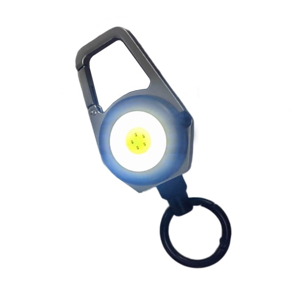 Multifunction Keychain Flashlight Working Light Pocket Flashlight with Telescopic Rope Rechargeable Keychain Light