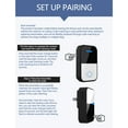 thumbnail image 6 of TOPRenddon Wireless Doorbell, Mini Waterproof Door Bell Chime Operating at 500 Feet, Doorbell with 36 Melodies, 4 Volume Levels & LED Flash, 1 Receiver + 1 Button, Black, 6 of 9