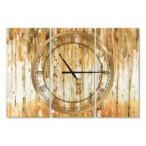 Designart 'The Forest I Fall Crop' Modern Wall Clock