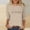 Beige, variant on Qulqfy 3/4 Length Sleeve Womens T Shirts Scoop Neck Loose-Fitting Causal Tunic Dressy Raglan Basics Vacation Spring Tops for Women L