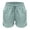 Green, variant on Womens Casual Shorts Elastic Waist Drawstring Pockets Cotton Linen Short,Black Size L