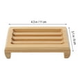 thumbnail image 2 of Raindrops 2Pcs Khaki Wooden Soap Drying Rack for Bath and Kitchen Simple Design, 2 of 8