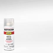 Clear, Rust-Oleum Stops Rust Protective Enamel Matte Spray Paint-285093, 12 oz