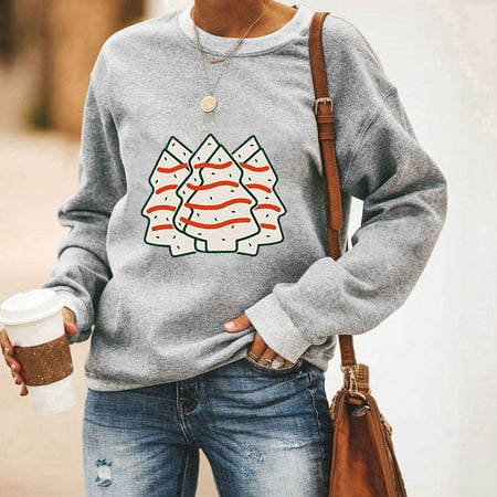 

Zedker Pullover Sweatshirts for Women Sweatshirt for Women Crewneck Women s Christmas Fashion Autumn Printed Loose Long Sleeve Blouse Crew Neck Casual Pullover Tops Sweatershirt