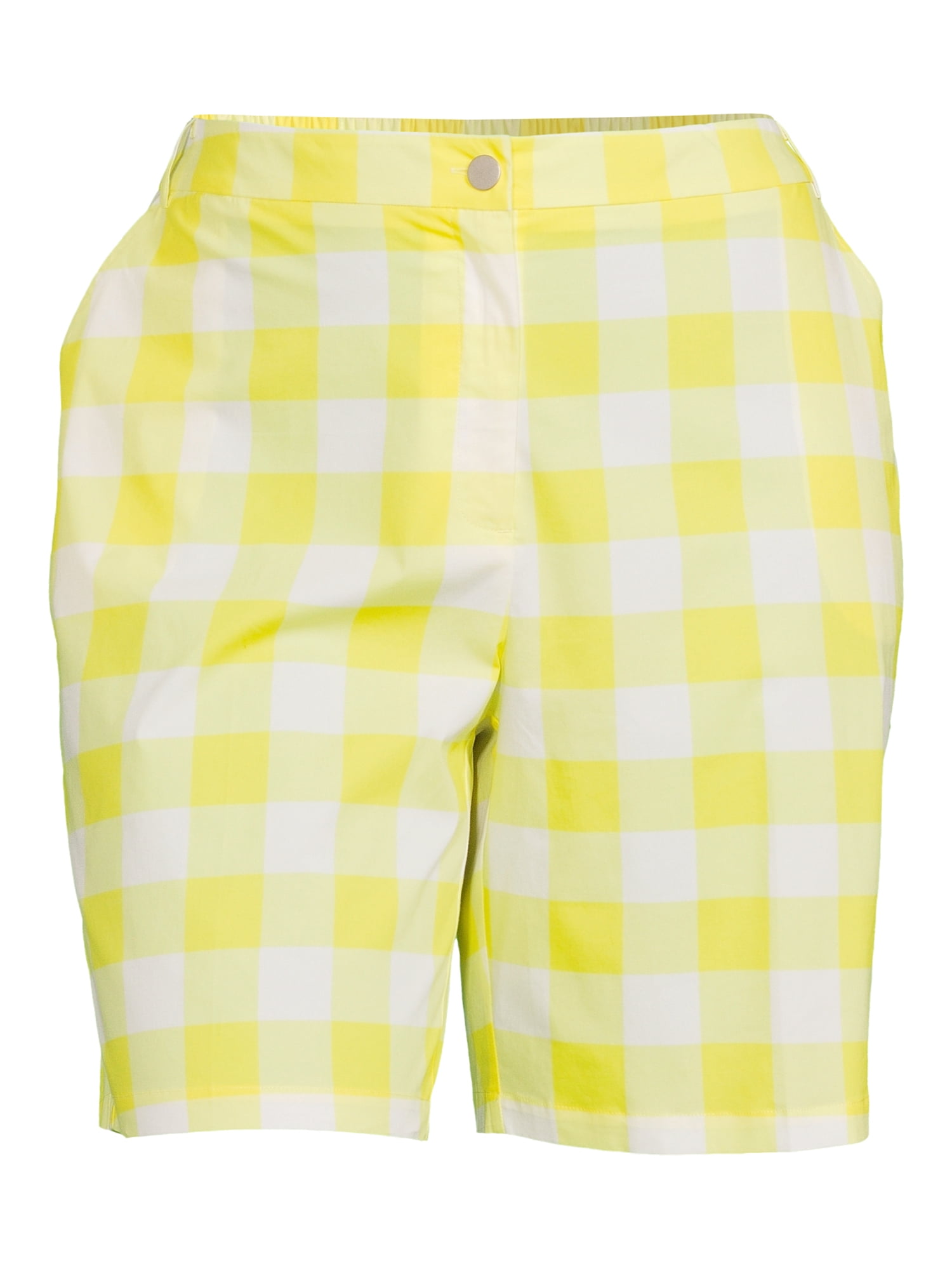 Heart N' Crush Women's Plus Size Gingham Skimmer Shorts