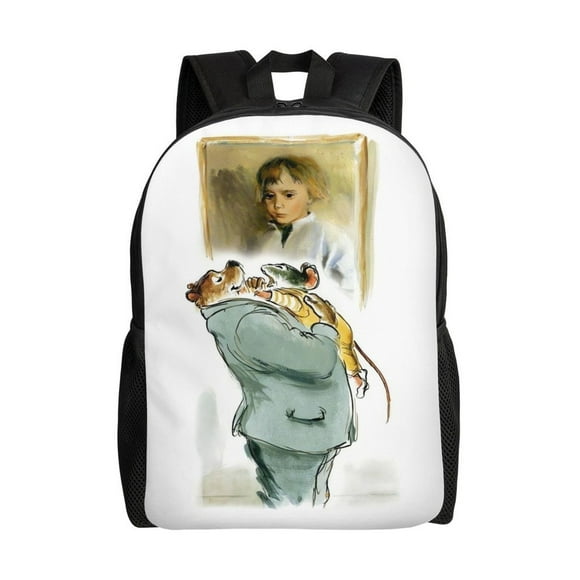 Ernest & Celestine Versatile Backpack Washable casual style School Student Backpack Trendy Oxford Cloth Computer Bag Unisex-HXN3637