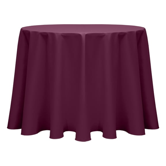 Ultimate Textile (10 Pack) Poly-cotton Twill 120-Inch Round Tablecloth - for Restaurant and Catering, Hotel or Home Dining use, Burgundy Dark Red
