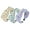 Purple & Blue & Yellow, variant on YooGuoGuo 3-Piece Flower Print knotted Headbands for Women, Cute Fashion Women’s Wide Thick Cloth Floral Headband, Trendy Soft Hair Bands Accessories for Girls (Black & White & Blue)