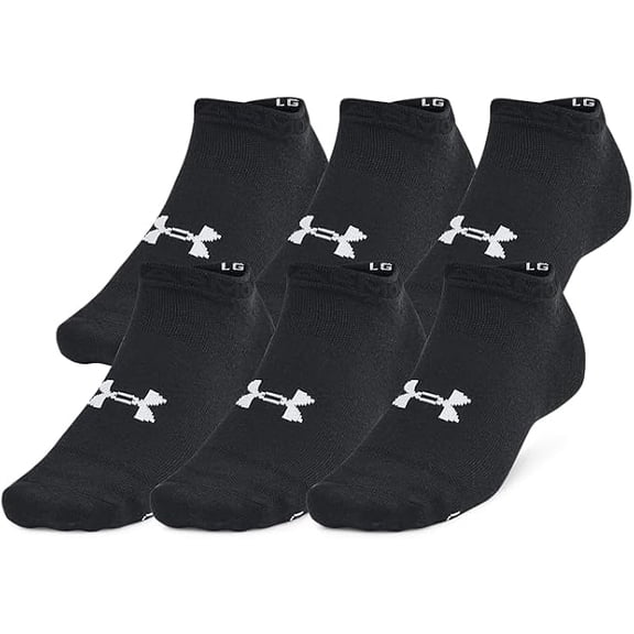 Under Armour Unisex Adult Essential Cushioned Low Cut Socks (6-Pack)