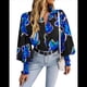 thumbnail image 2 of Blusa con Estampado Floral para Mujer, Larga, Botones, Informal, Elegante, Color Negro, Talla L, 2 of 10