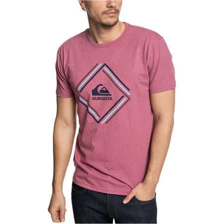 Quiksilver Mens Diamond Graphic T-Shirt, Red, X-Large