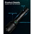 thumbnail image 3 of Oldtan Rechargeable Flashlights with High Lumens, Mini Metal Flashlights for Outdoor,2 Pack (Black), 3 of 8