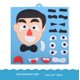 thumbnail image 1 of Juguetes Educativos de aprendizaje para niños, juego divertido de rompecabezas con cambio de emoción, expresión Facial creativa, DIY, 30CM x 30CM, 1 of 4