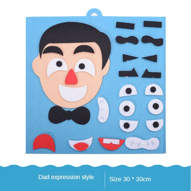 Juguetes Educativos de aprendizaje para niños, juego divertido de rompecabezas con cambio de emoción, expresión Facial creativa, DIY, 30CM x 30CM