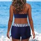 thumbnail image 5 of Trajes de baño de bikini de dos piezas con tiras en la espalda con estampado conservador para mujer Fridja  nalpqowj55711, 5 of 7
