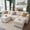Beige, variant on Modular Sectional Sofa,Modern Chenille U Shaped Cloud Couches with 2 Movable Ottoman,Deep Seat Sofa for Living Room, Apartment, Office,4 Seat,Beige