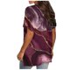 thumbnail image 4 of Blusa estampada elegante con cuello en V manga corta camiseta suelta Tops OAVQHLG3B Store lin121212, 4 of 5