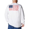 thumbnail image 2 of Columbia Men's PFG Terminal Tackle Fish Flag Long Sleeve Shirt (White/Coll Navy, 4X), 2 of 2