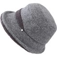 thumbnail image 2 of CoCopeaunts Bucket Hats for Women Small Roll-up Brim Girl Fisherman Hat Fashion Simple Splicing Cloth Basin Hat Vintage Leisure, 2 of 8