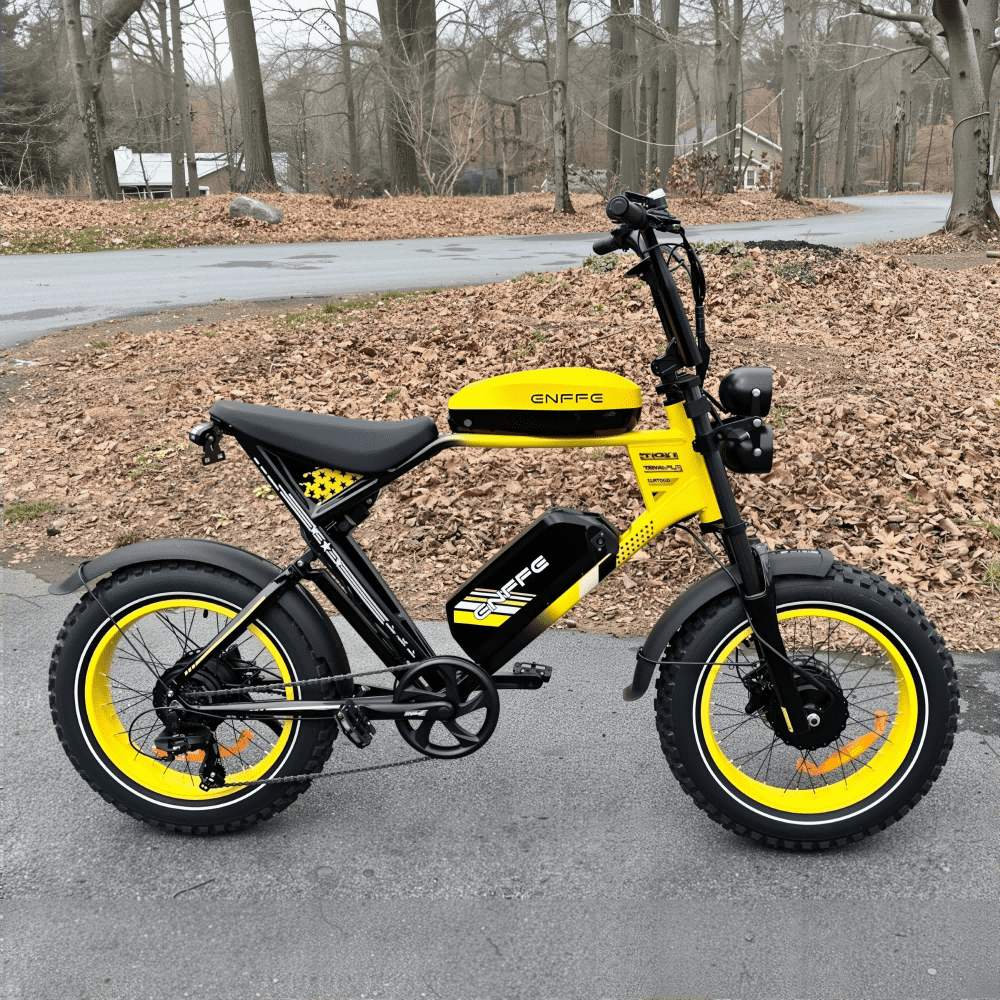 2D Ultra Electric Bike for Adults, 3000W Peak Motor 32MPH Off-Road E Bike, 48V 45Ah Battery, 200-Mile Range, 20" x 4.0 Fat Tires, Shimano 7-Speed, Yellow