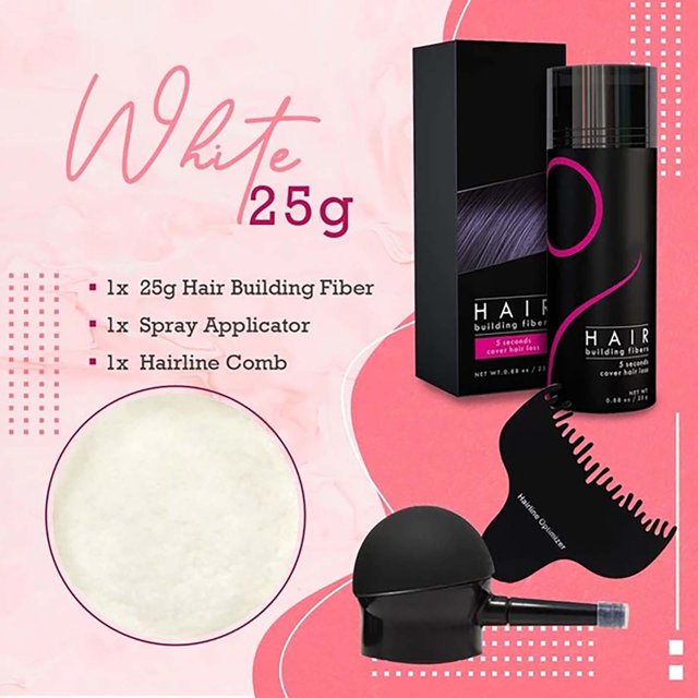 Fiudx Ofertas relámpago del día Fluff Up Hair Fibers Polvo Para Cual Quier Color Cabello Fibras Para Cabello Bomba De Pulverización 5 segundos Cubrir de Larga Duración Con Aspecto Natural Accesorio P