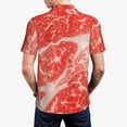 thumbnail image 4 of Balery Beef Steaks Printed Men’s Short Sleeve Polo Shirt, Midweight Men's Shirt,Golf Polo shirts -Large, 4 of 9