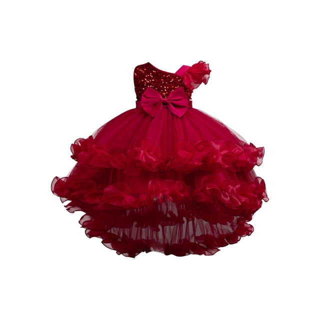 Robe Tutu pour Filles, Sans Manches, Nœud Papillon, Superposée, Tulle, pour Mariage, Fête, Performance, 1-12 Ans
