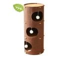 thumbnail image 1 of BELOVING Climbing Frame Home Decor Felt Cat Stuff Kitten Scratching Poodle Kitten Dog Three Layer Brown, 1 of 9