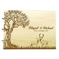 thumbnail image 1 of Tree Wedding Guest Book With Deer Wooden Personalized Name And Date Photo Albums Custom Scrapbook, 1 of 2