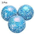 thumbnail image 3 of Uxcell 3Pcs Decorative Glass Balls 3.15 inch Orbs Centerpiece Balls Mosaic Glass Balls for Decor Bowls, Bright Blue, 3 of 5