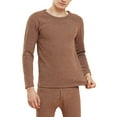 thumbnail image 5 of DHFJKG Mens Thermal Underwear Set Thick Fuzzy Lining Long Johns Base Layer 2 Piece Set Solid Color Slim Fit Top Bottom Autumn Winter Clothes Soft Nightwear, 5 of 5