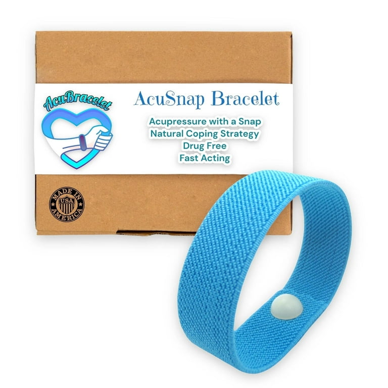 Acusnap Elastic Band Snap Technique Acupressure Bracelet-Addictions-Healthy Habits, Women's, Size: Small 6 in, Black