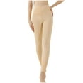 thumbnail image 2 of Women's Fleece Lined Leggings Thermal Warm Winter Tights High Waisted Yoga Pants Cold Weather with Pockets Beige XXXXL, 2 of 6