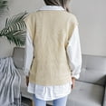 thumbnail image 6 of SGMVNU Sweater Vest for Women V Neck Sleeveless Knit Solid Color Sweaters Casual Ribbed Preppy Pullover Fall Tops White, Size L, 6 of 9