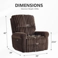 thumbnail image 7 of Power Recliner Glider Chair with Type-C Port for Living Room, Faux Fur Single Chair, Upholstered Lounge Armchair with Glider, Reading Chair for Adults, 7 of 7